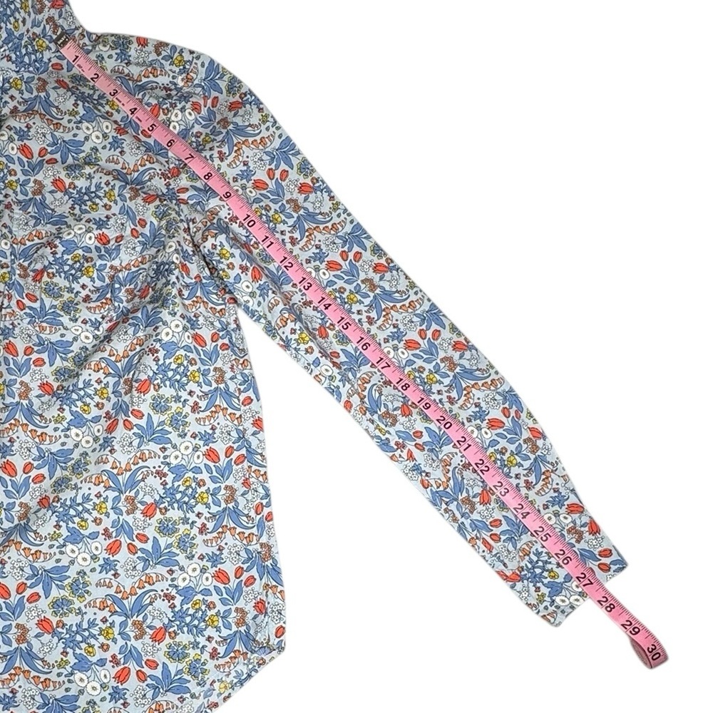 Boden Woman’s Blue Floral Button Down Shirt Size 6R - Picture 9 of 16
